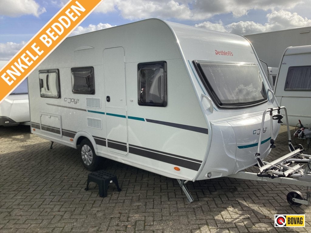 Dethleffs C'Joy 460 LE, Caravans en Kamperen, Standaardzit, Fietsenrek, Tot en met 2, Bedrijf