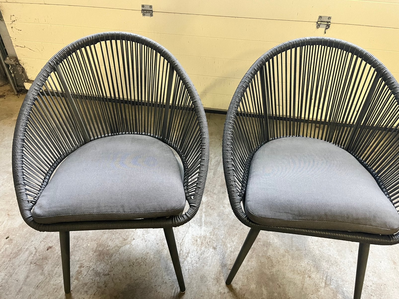 2 tuinstoelen, Tuin en Terras, Ophalen, Gebruikt, Metaal