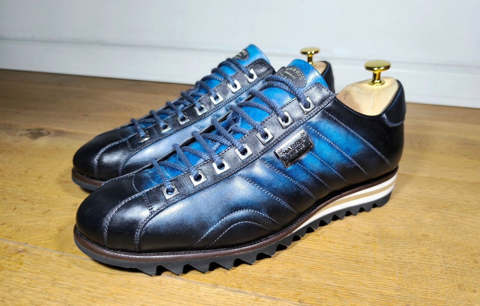 Harris Firenze exclusieve herenschoenen maat 7,5 / 41,5, Ophalen, Harris, Blauw, Zo goed als nieuw