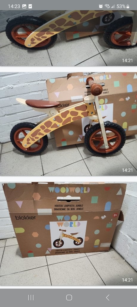 Houten loopfiets, Ophalen, Nieuw, Loopfiets