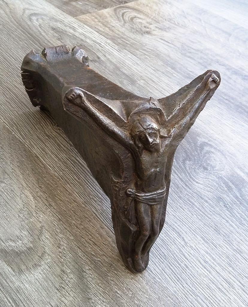 18-19 eeuw Grote ijzeren Stempel Slagstempel Corpus Christus