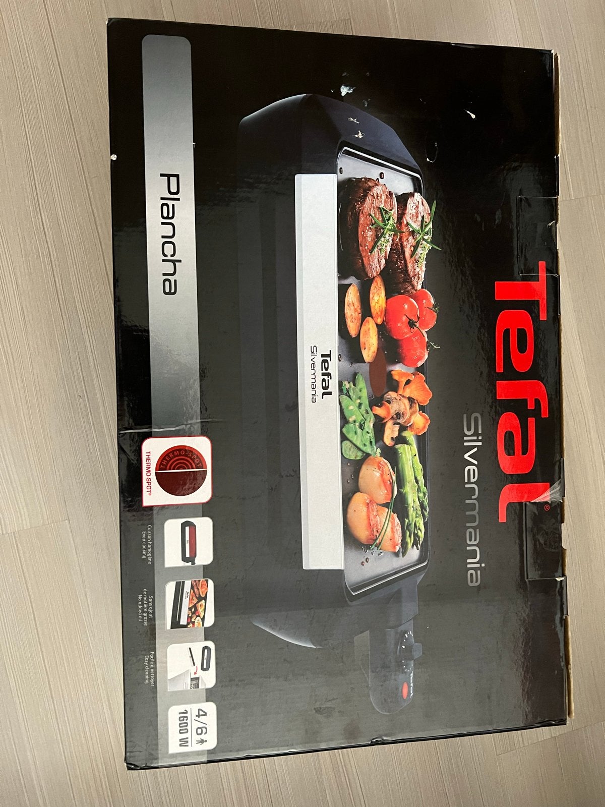 Tefal Silvermania Plancha Grill - Nieuw in doos, Ophalen of Verzenden, Vaatwasmachinebestendig, Nieuw, Tafelgrill