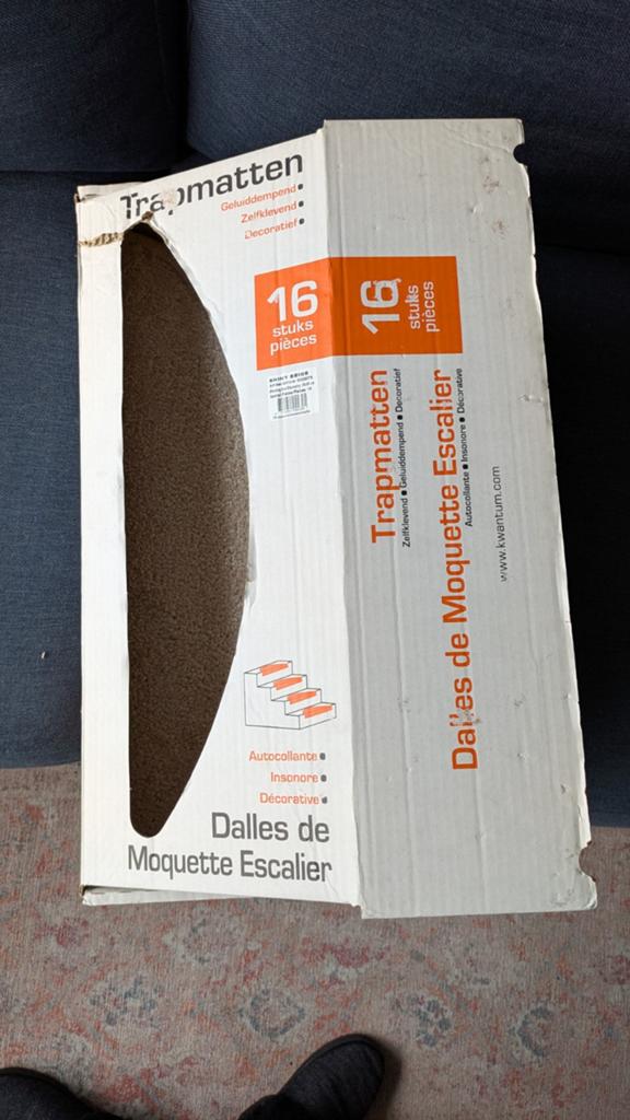 Trapmatten 8 stuks beige, Ophalen, 50 tot 100 cm, Beige, Rond