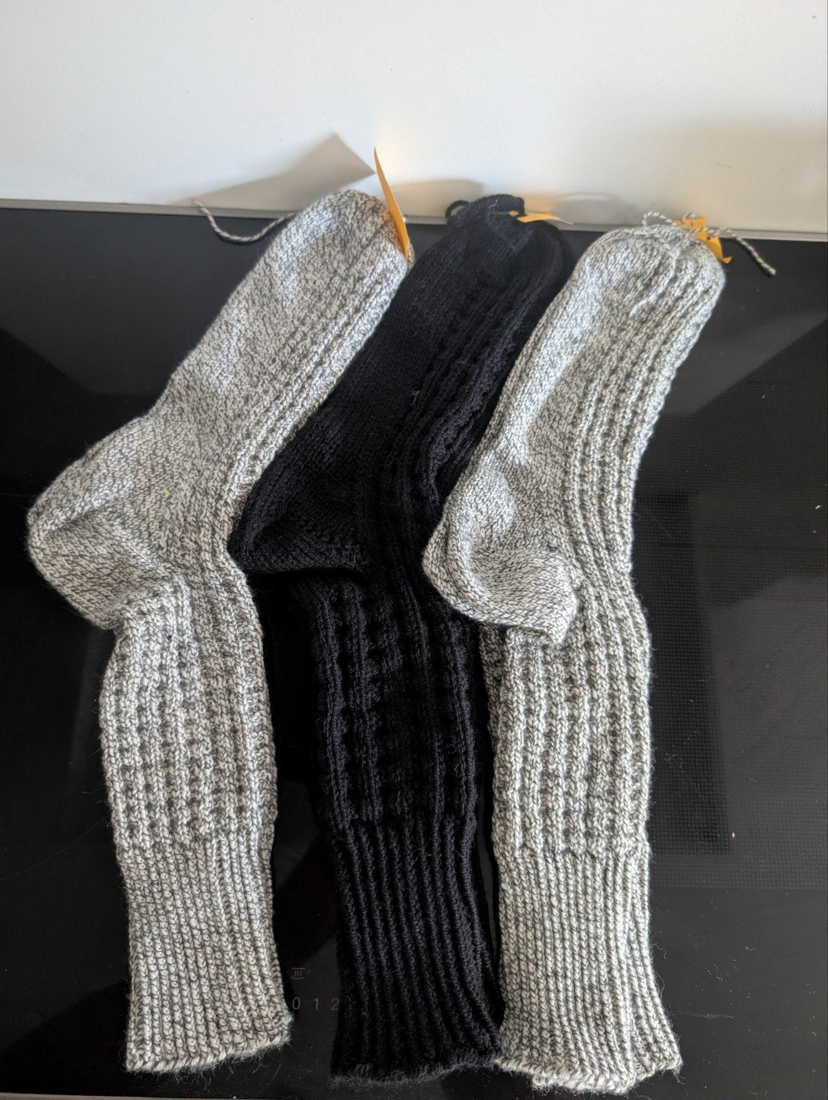 Gebreide wollen sokken 3 paar mt. 47/48, Kleding | Heren, Sokken en Kousen, Handmade, Overige kleuren, Nieuw, Overige maten