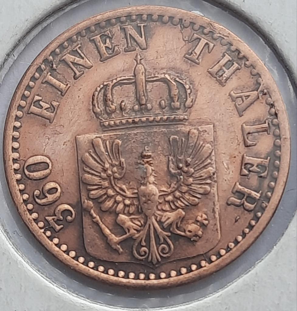 Pruisen 1 pfenning 1866 (A), Ophalen of Verzenden, Duitsland, Losse munt