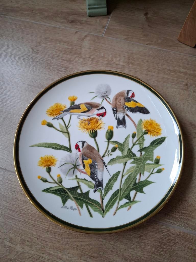 Vintage Franklin Porcelain Sierbord Vogels Jaren '70, Ophalen of Verzenden