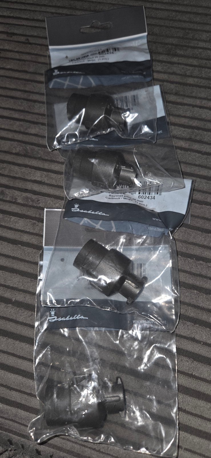 Isabella Bajonetverbinding 26 mm CarbonX / Mega (4 stuks), Ophalen of Verzenden, Nieuw