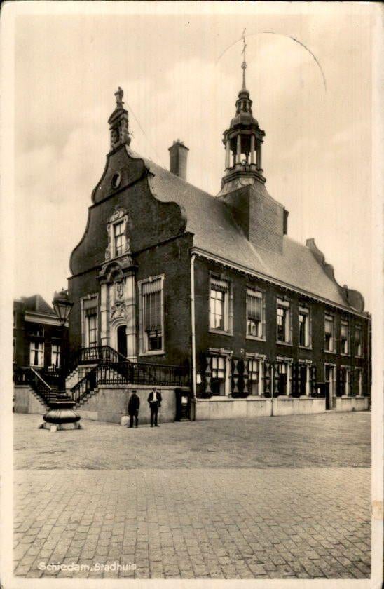 Schiedam - Stadhuis, Ophalen of Verzenden, 1920 tot 1940, Gelopen, Zuid-Holland