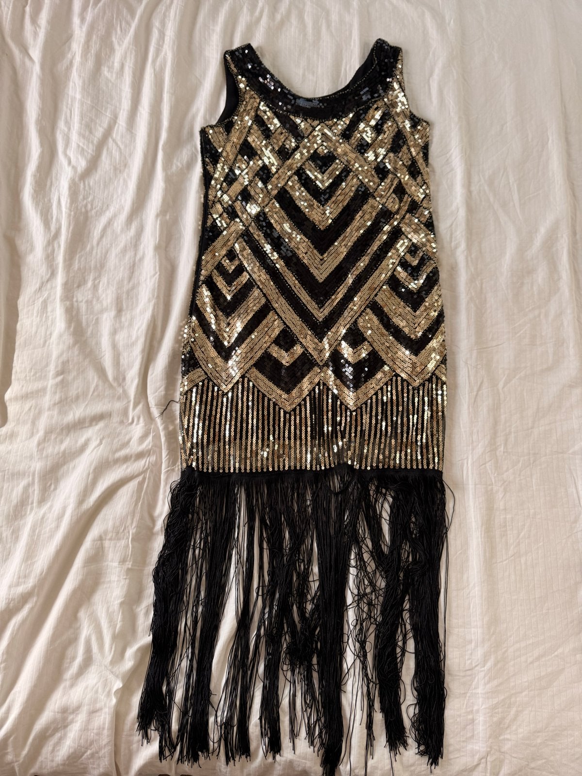 Great Gatsby Roaring Twenties Outfit - Jurk & Accessoires, Kleding | Dames, Maat 46/48 (XL) of groter, Ophalen of Verzenden, Zo goed als nieuw