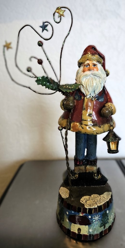 Vintage kerstmuziekdoos kerstman blik/metaal 25 cm, Ophalen of Verzenden, Zo goed als nieuw