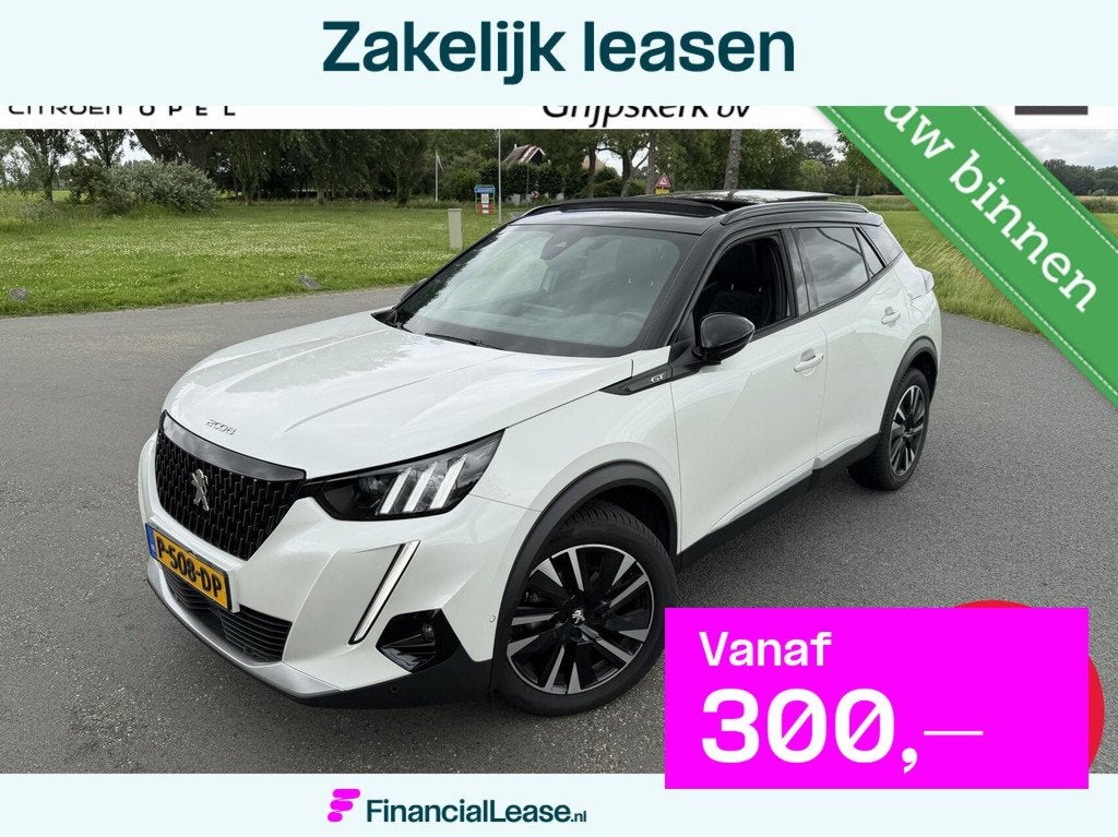 Peugeot 2008 130pk GT Pack Automaat, 1199 cc, Automatische klimaatregeling, Alcantara, Wit