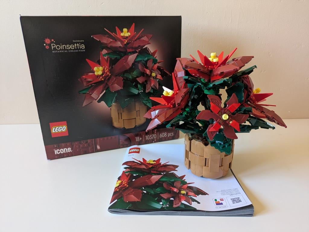 Lego 10370 Icons kerstster Poinsettia, Ophalen of Verzenden, Zo goed als nieuw