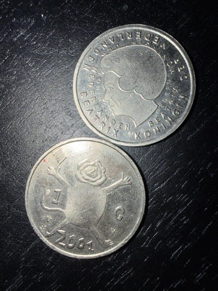 Nederlandse 1 Gulden munt Koningin Beatrix 2001, Postzegels en Munten, Munten | Nederland, Losse munt, 1 gulden, Koningin Beatrix