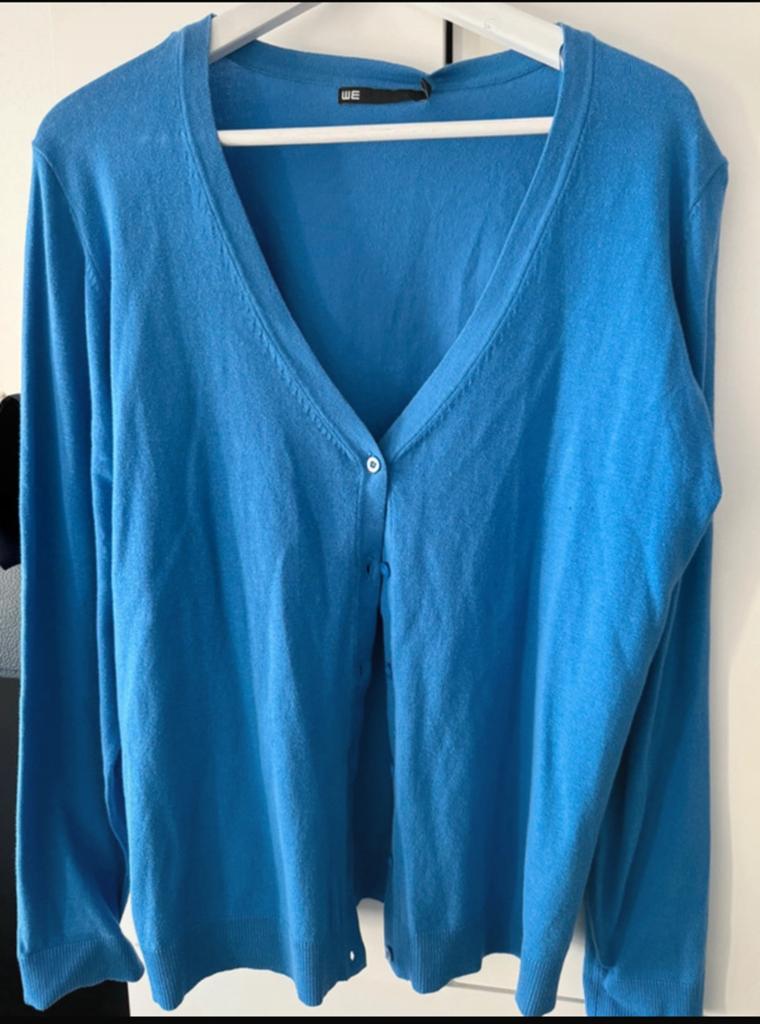 Blauwe Vest Met Twee Knoopjes Voor, Blauw, WE, Maat 46/48 (XL) of groter, Nieuw