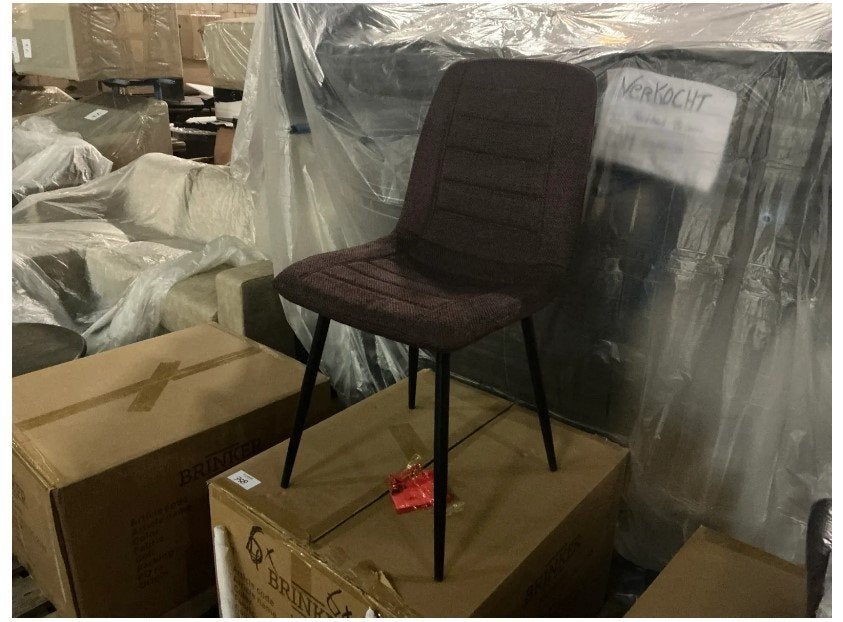 Set van 4 nieuwe metalen stoelen, Huis en Inrichting, Stoelen, Ophalen, Nieuw, Rood, Stof