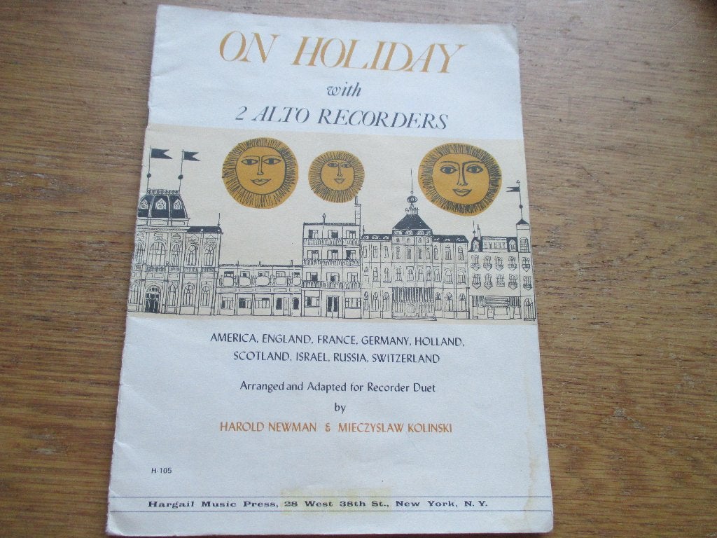 ON HOLIDAY - MET 2 ALT BLOKFLUITEN, Gebruikt, Klassiek, Ophalen of Verzenden, Blokfluit