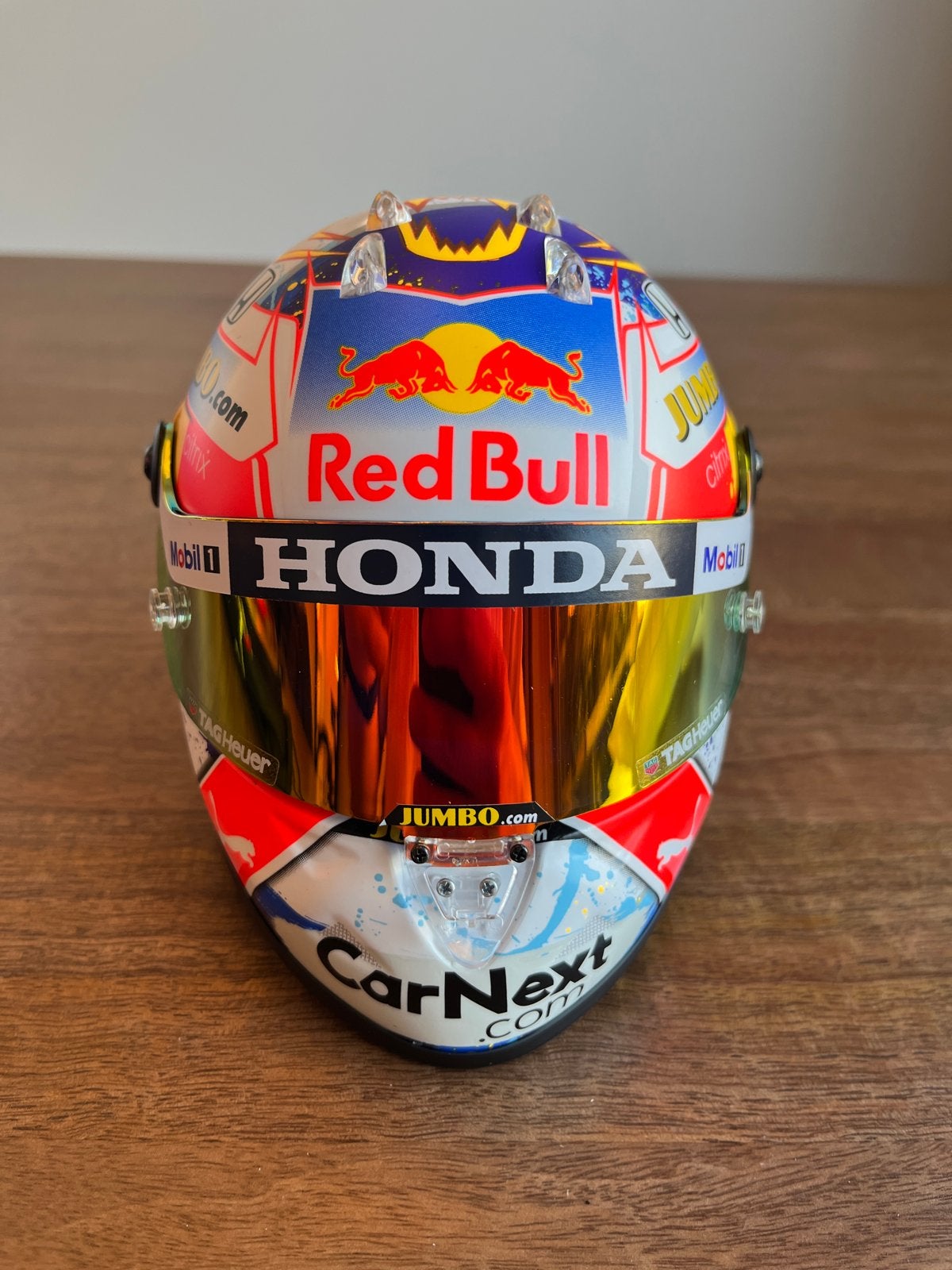 Max Verstappen Dutch GP 2021 Schaalhelm 1:2, Ophalen of Verzenden, Zo goed als nieuw, Formule 1