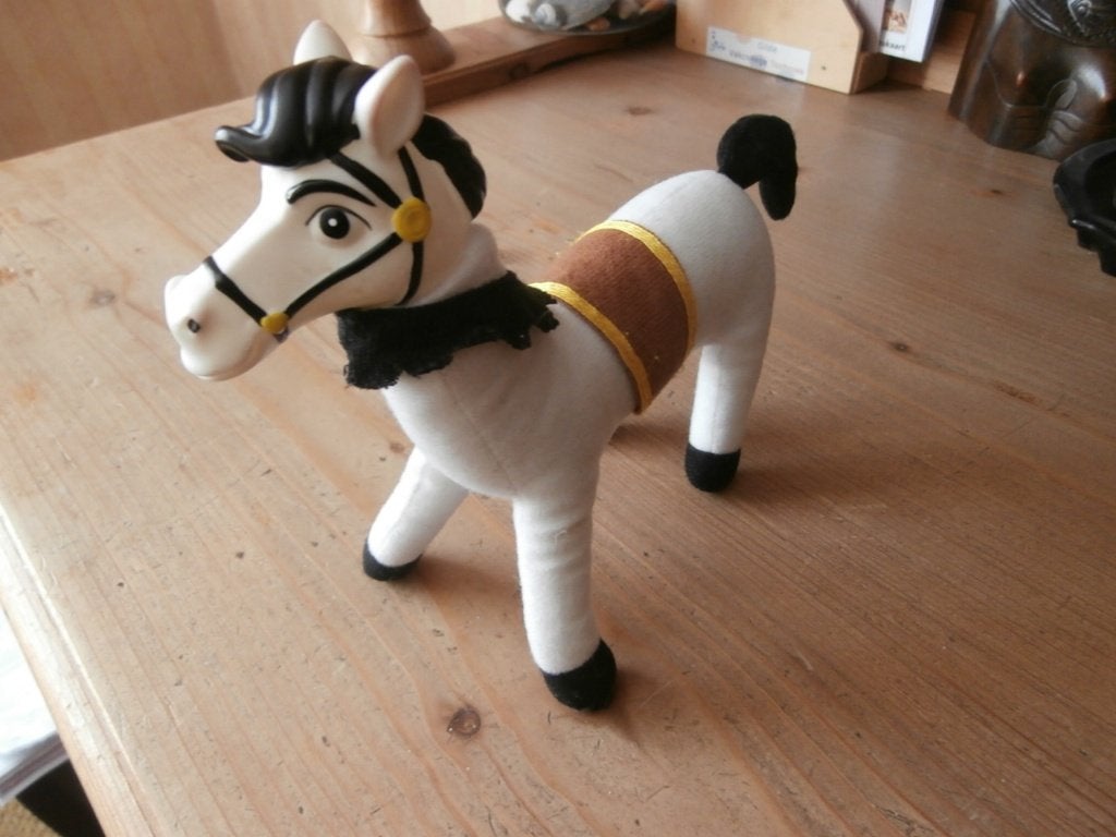 Disney wit paard pony van Disney prinses paard, Ophalen of Verzenden, Overige figuren, Gebruikt, Knuffel