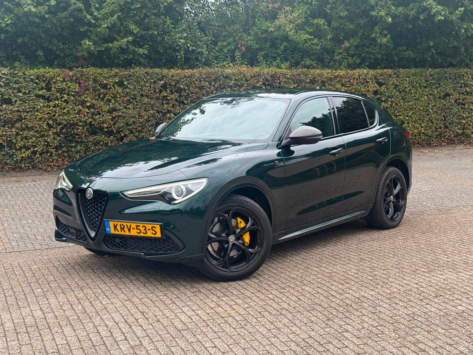 Alfa Romeo Stelvio Veloce TI Q4 Verde Visconti Luxe uitgerus, Auto's, Dealer onderhouden, 4 cilinders, 1655 kg, 14 km/l