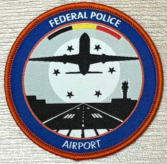 Federal Politie Airport Patch, Ophalen of Verzenden, Overige gebieden, Embleem of Badge