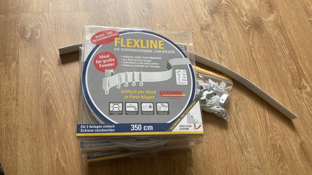 Gardinia Flexline gordijnrails – 17,5m, Overige merken, Wit, Nieuw, Ophalen of Verzenden