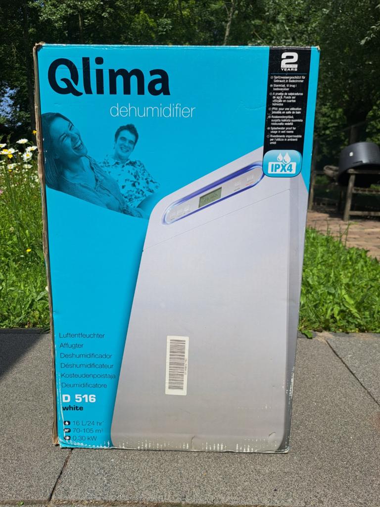 Qlima D 516 Dehumidifier/ontvochtiger - Zeer weinig gebruikt, Ophalen, Nieuw, Luchtontvochter