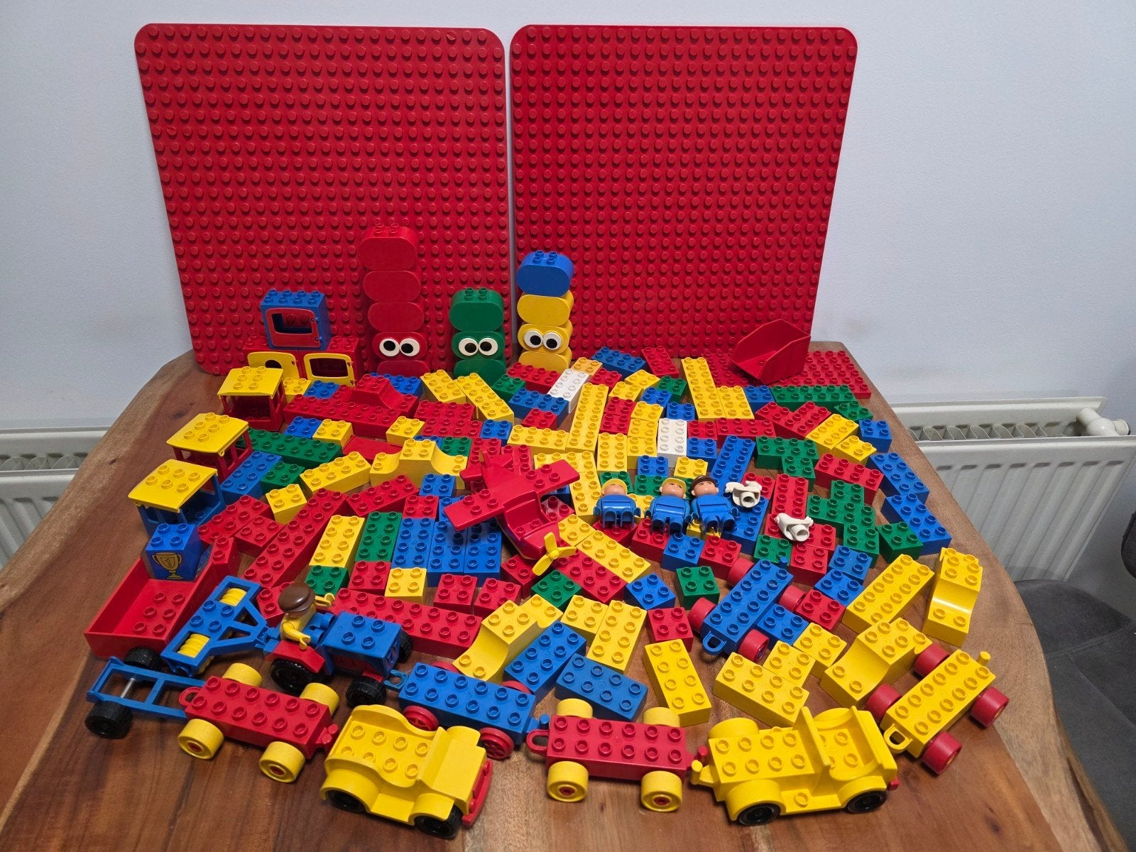 Lego Duplo blokken en 2 grondplaten - 181 delig, Ophalen of Verzenden, Gebruikt, Duplo