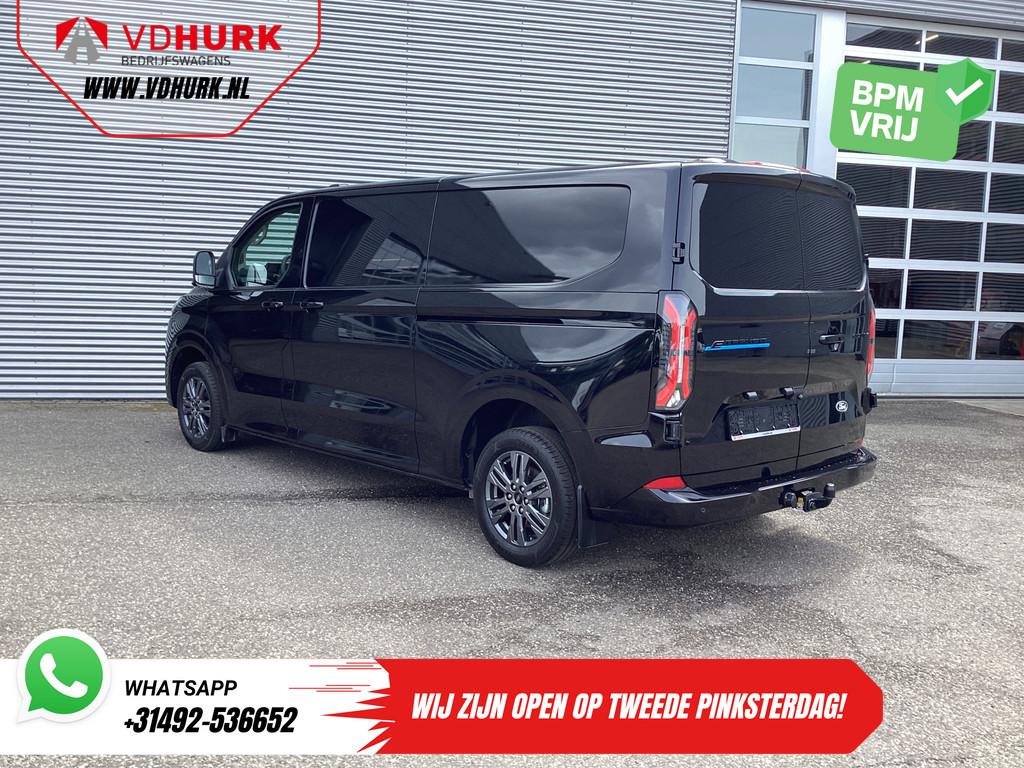 Ford E-Transit Custom 71 kWh 218 pk 340 km WLTP L2 Limited G, Auto's, Bestelauto's, Automaat, Stof, Gebruikt, 218 pk