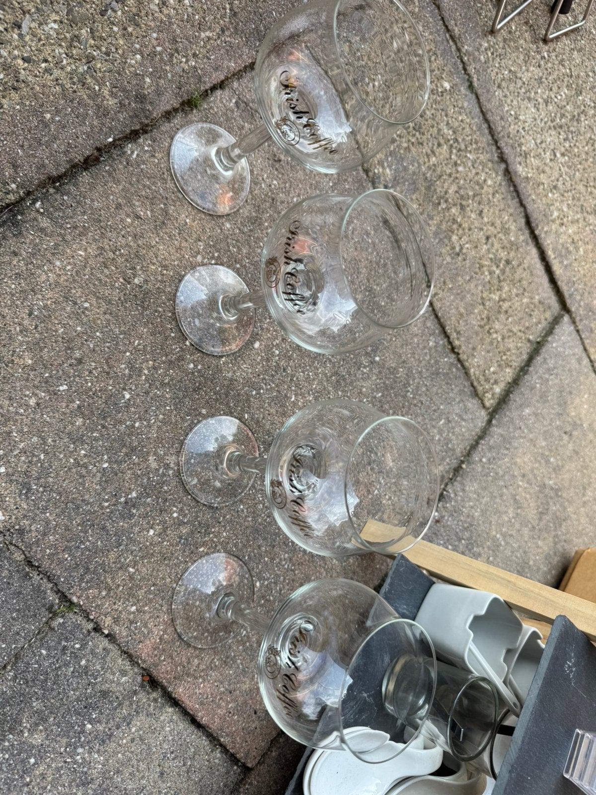 4 irische koffie glazen, Ophalen, Zo goed als nieuw, Overige typen