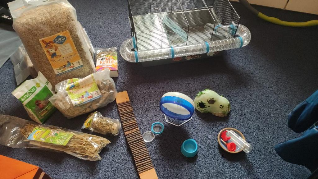 Hamsterhok + veel toebehoren, Dieren en Toebehoren, Gebruikt, Minder dan 75 cm, Hok, Ophalen