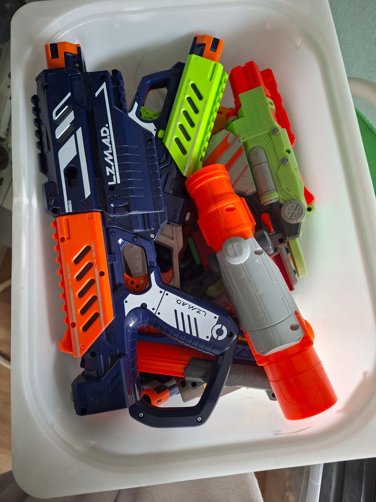 Grote partij Nerf blasters inclusief pijlen, Ophalen, Gebruikt, Jongen of Meisje