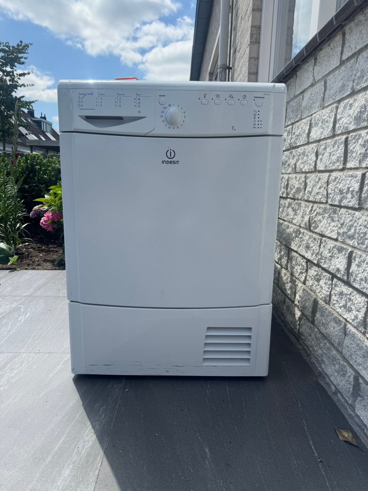 Indesit wasdroger, Witgoed en Apparatuur, Wasdrogers, 6 tot 8 kg, Ophalen of Verzenden, Zo goed als nieuw, 85 tot 90 cm