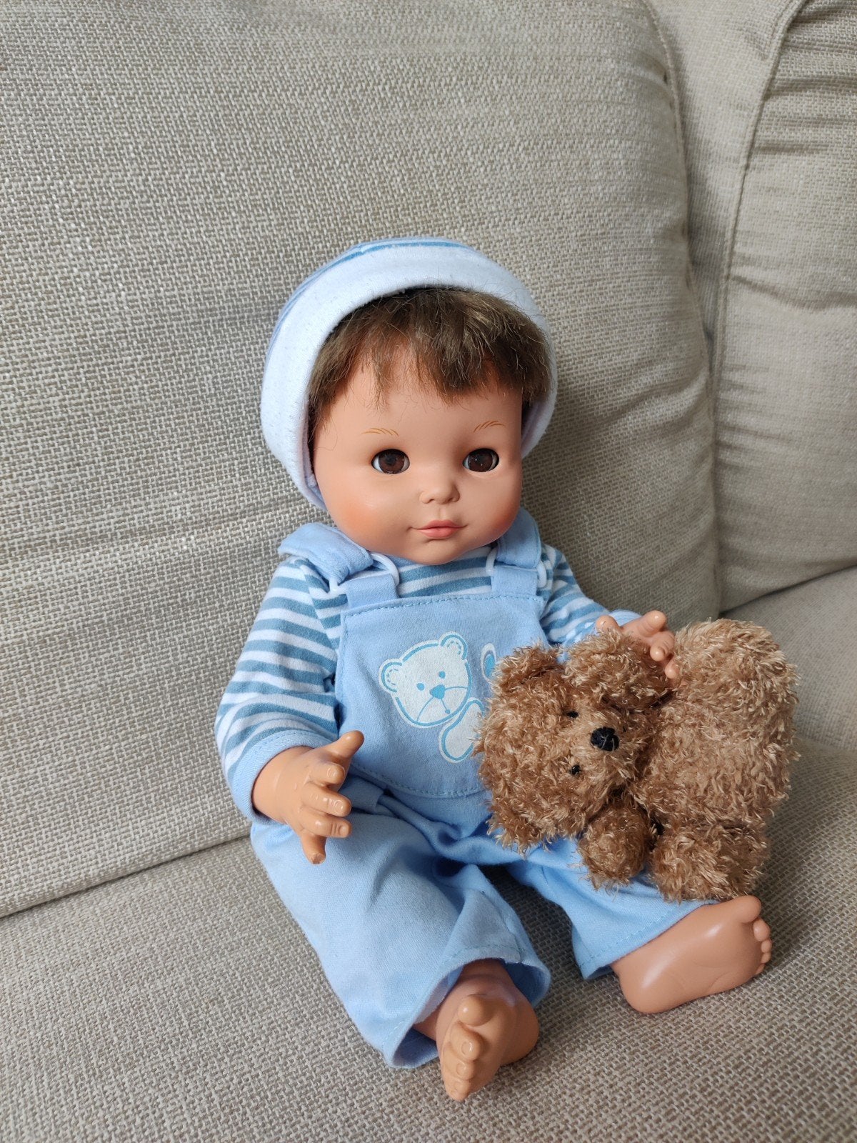 Vintage Fisher Price Popje 1982 - 35 cm, Ophalen of Verzenden, Gebruikt, Babypop