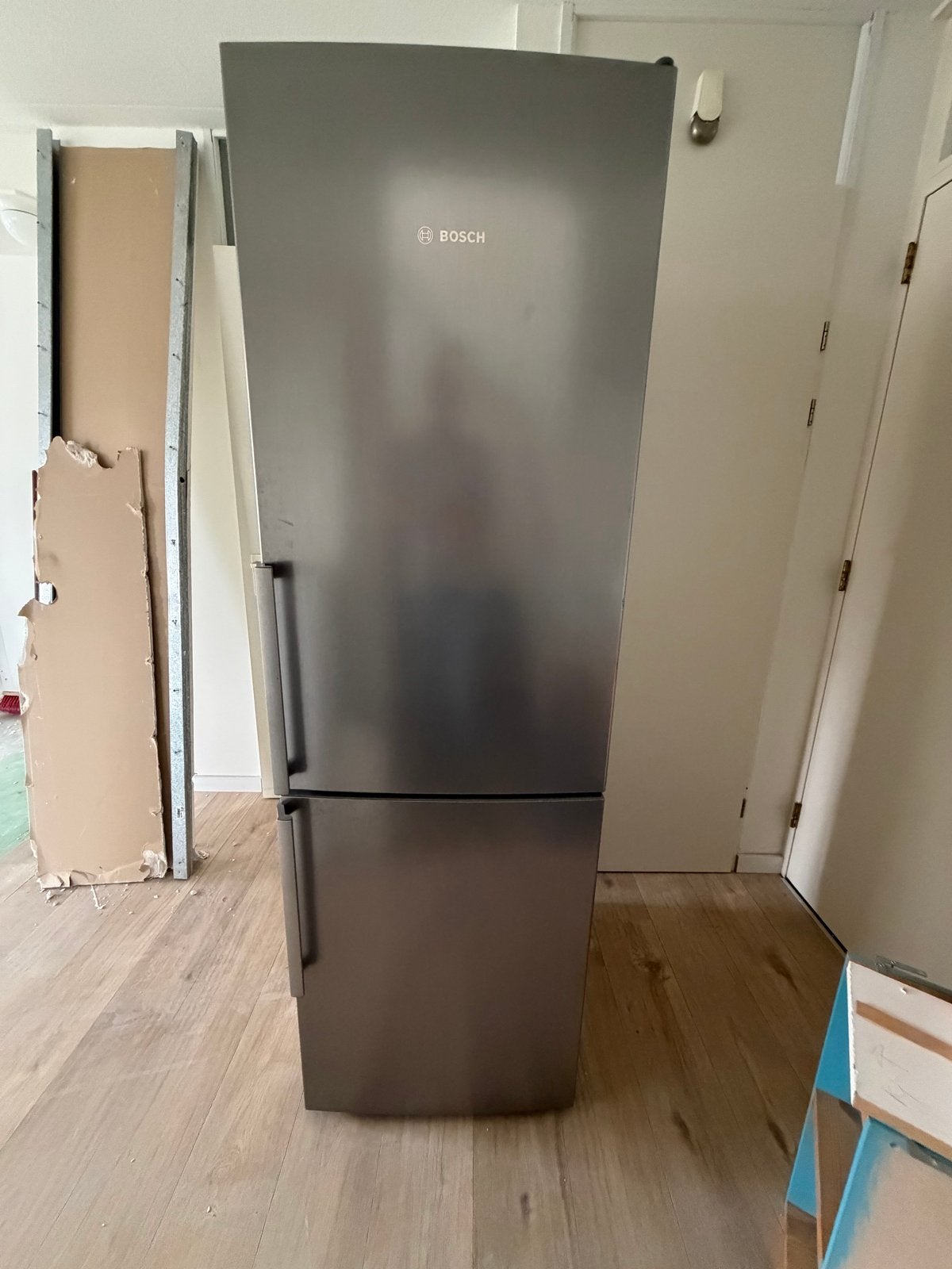 Bosch RVS Koelvriescombinatie - IZGST, Ophalen, 200 liter of meer, 60 cm of meer, Met aparte vriezer