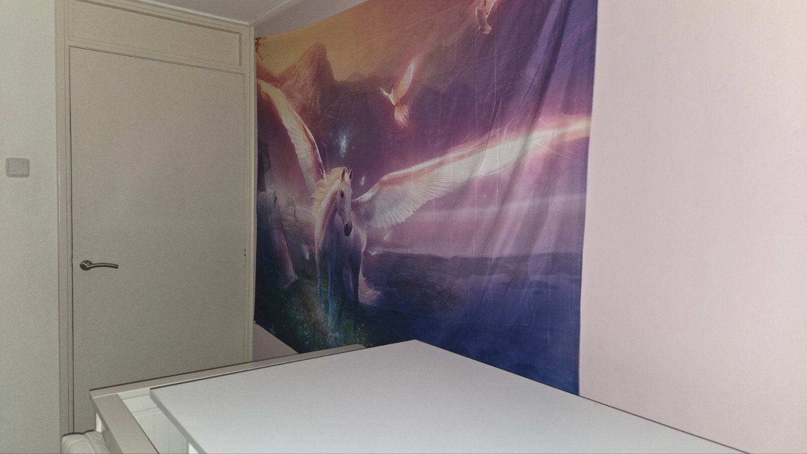 Groot Wandkleed Eenhoorn/Pegasus - Slaapkamer/Hobbyruimte, Huis en Inrichting, Woonaccessoires | Wanddecoraties, Meerkleurig, Ophalen of Verzenden
