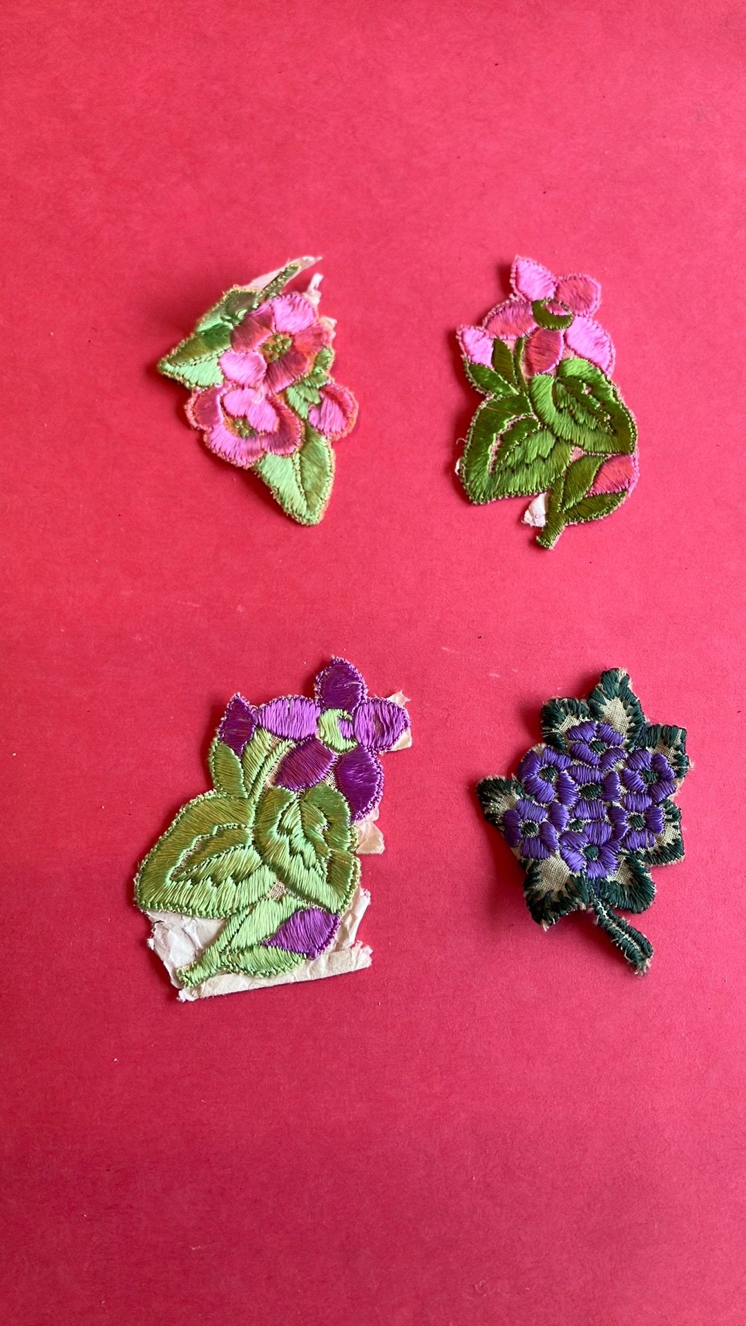 Vintage Turmac tabakszijdjes - Geborduurde bloemen, Ophalen of Verzenden, Gebruikt, Overige applicaties
