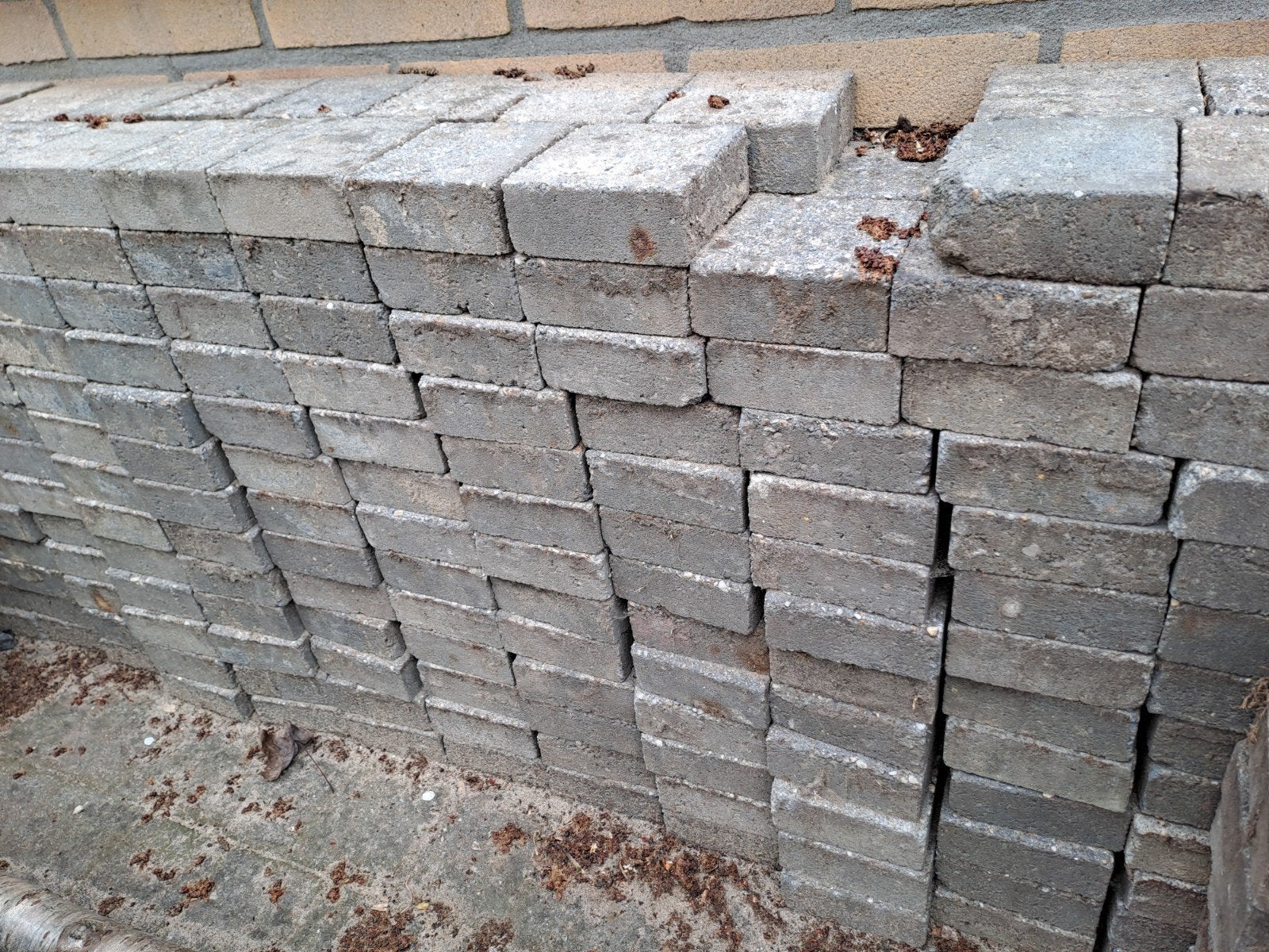 Tuintegels tegeltjes 10 x 10 cm grijs gratis circa 11 m2, Ophalen