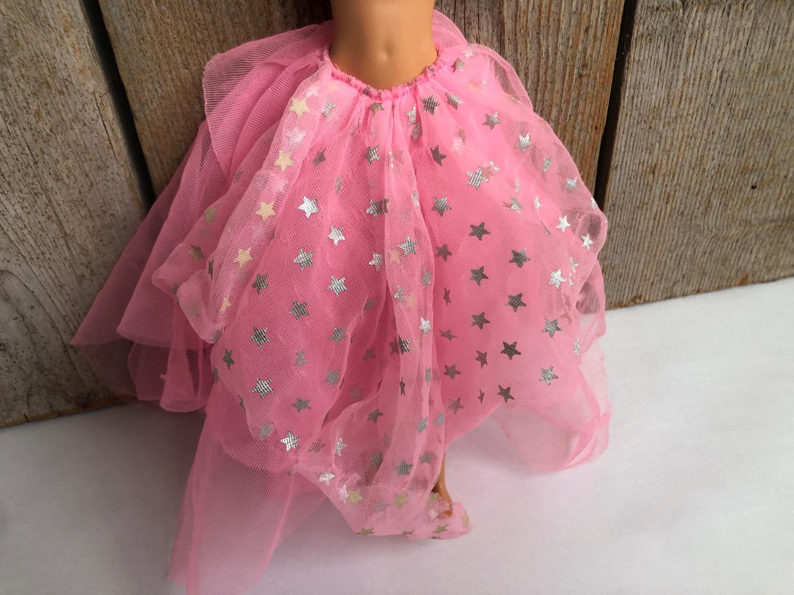 Roze tule rok met sterren, Ophalen of Verzenden, Zo goed als nieuw, Barbie