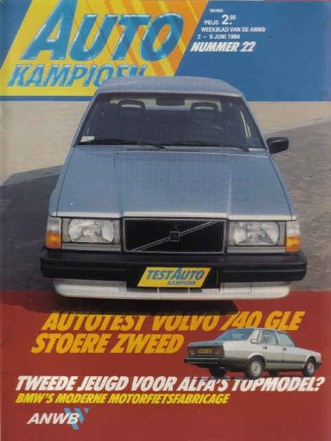 Autokampioen 22 1984 : Volvo 740 GLE - Alfa Romeo 6 inj. Sei, Boeken, Ophalen of Verzenden, Gelezen, Algemeen