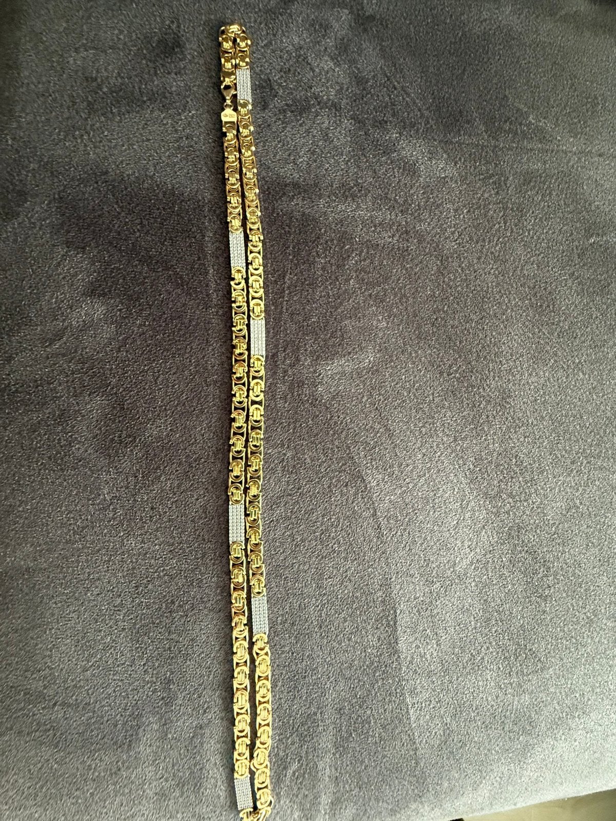 14 karaats ketting platte koningsschakel Nieuw, Ophalen of Verzenden, Nieuw, Geel, Goud