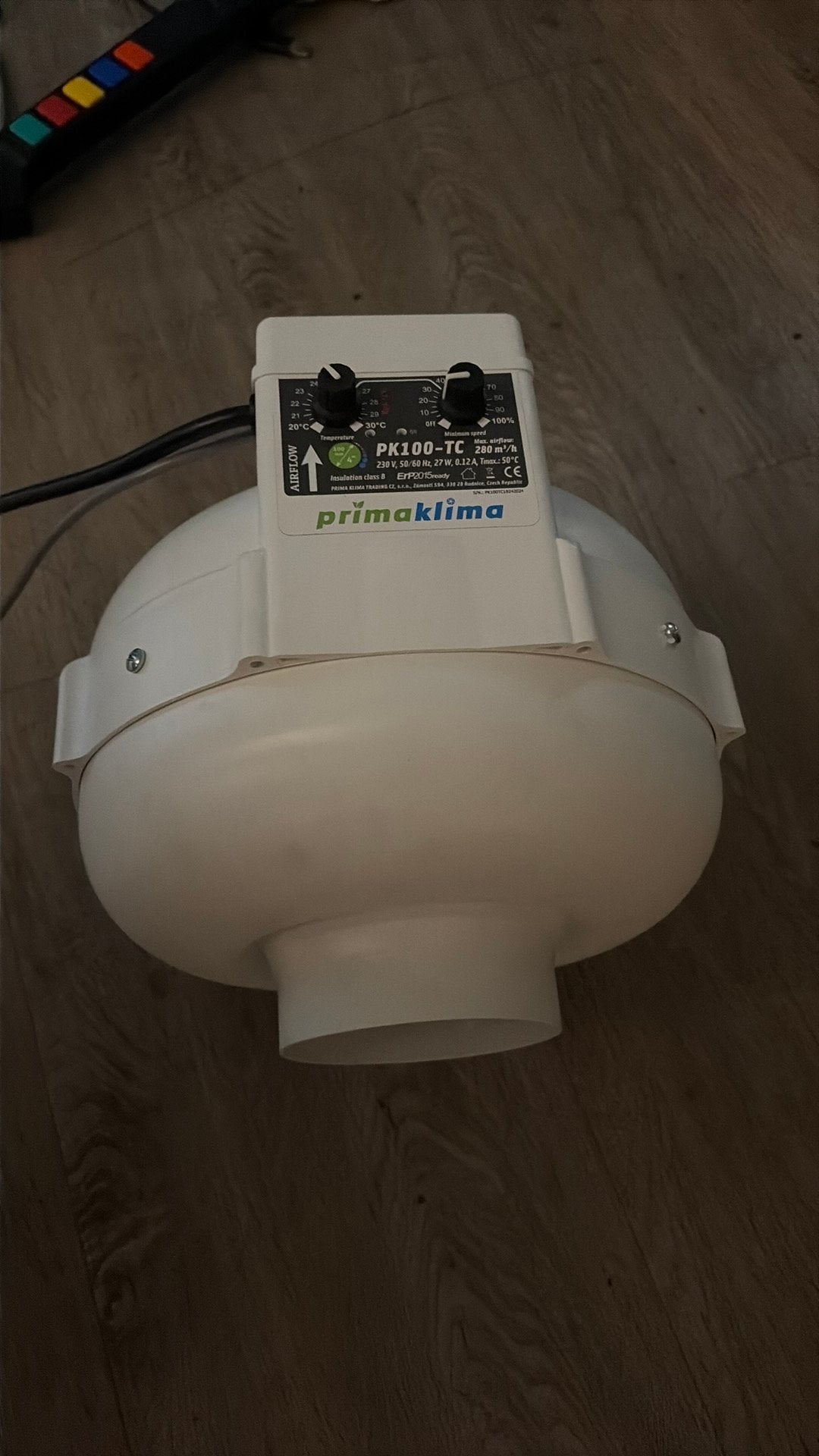 PrimaKlima Buisventilator PK100-TC 280m³/h Klimaatregelaar, Ophalen of Verzenden, Nieuw, Afzuiger