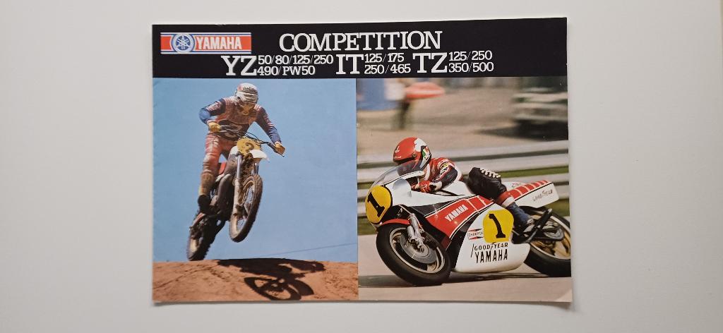 Folder Yamaha wedstrijdmotoren 1981, Motoren, Handleidingen en Instructieboekjes, Ophalen of Verzenden, Yamaha