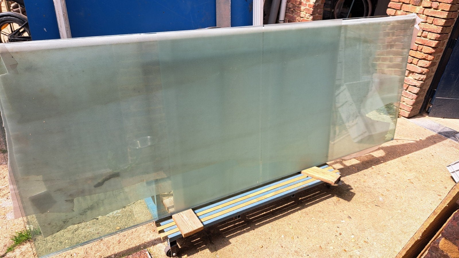 Grote glasplaat - Zo goed als nieuw, Doe-het-zelf en Verbouw, Glas en Ramen, Ophalen, 80 tot 120 cm, Zo goed als nieuw, Glasplaat