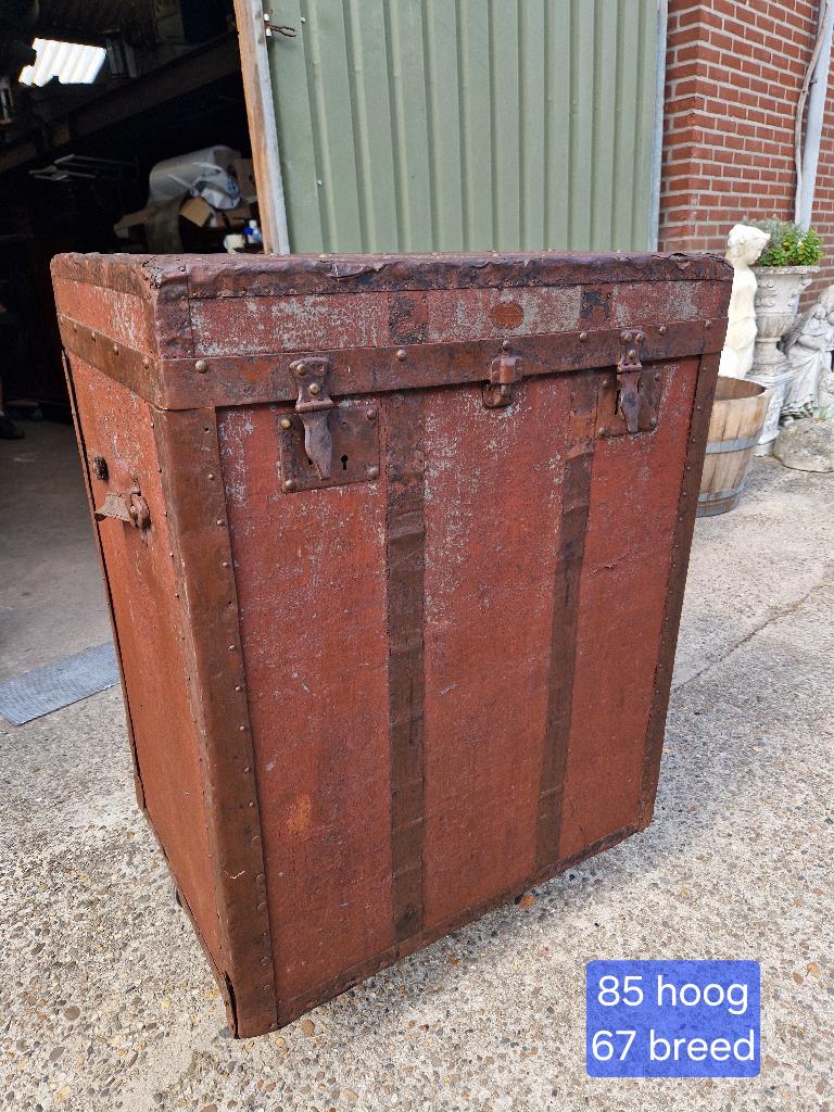 antieke hutkoffer scheepskist, Huis en Inrichting, Woonaccessoires | Kisten, Gebruikt, 50 tot 75 cm, 200 cm of meer, Ophalen