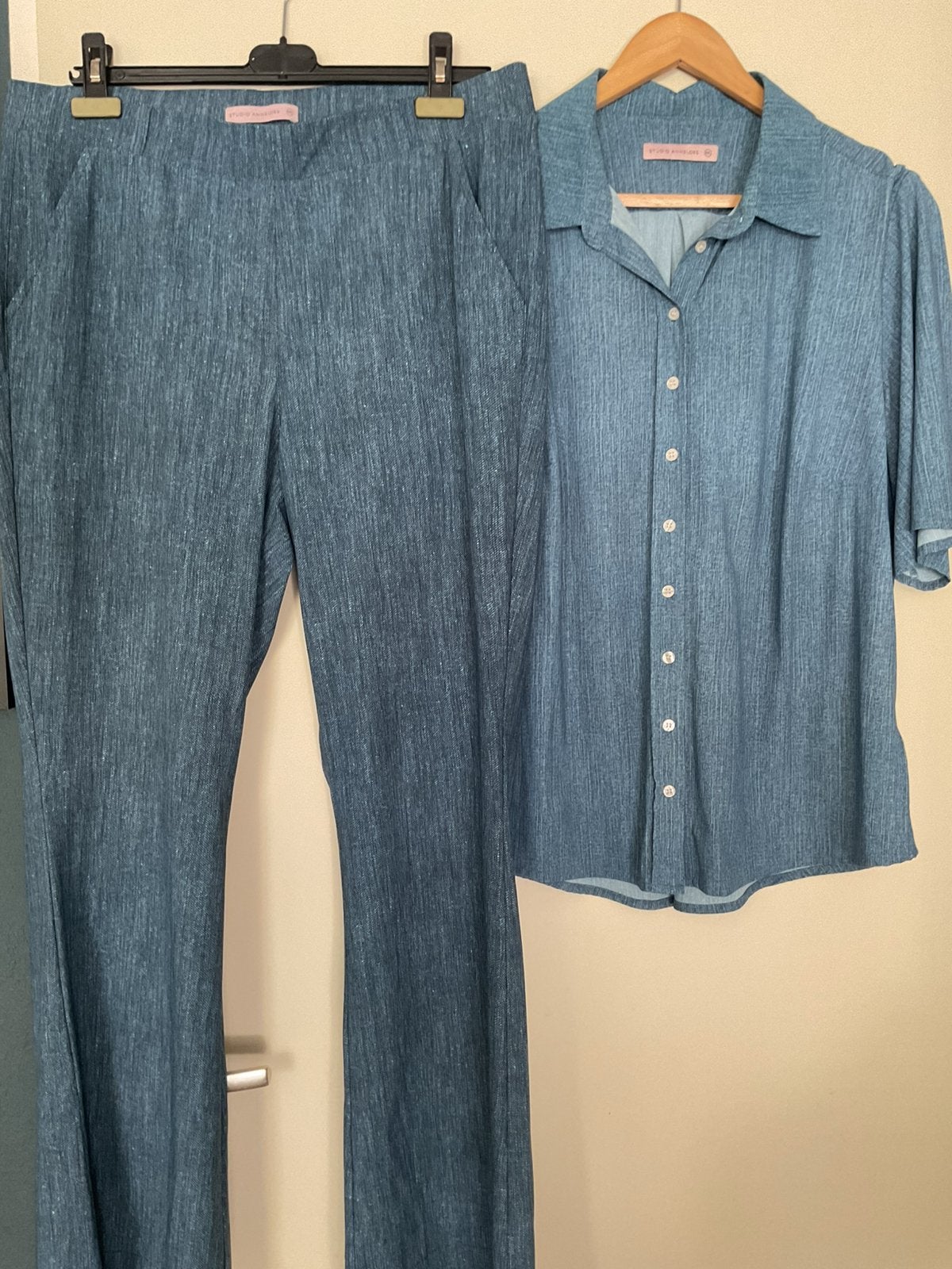 Studio Anneloes broek, Blauw, Maat 46/48 (XL) of groter, Ophalen of Verzenden, Zo goed als nieuw
