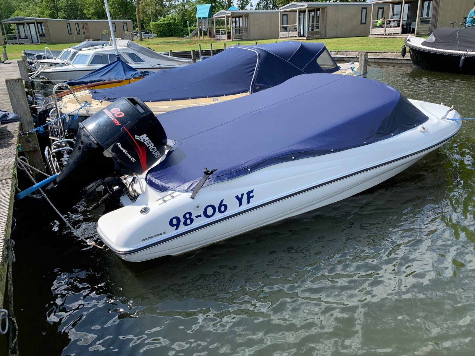 Complete speedboot met 60pk mercury 4-takt EFI + trailer, Watersport en Boten, Ophalen, Gebruikt, Viertaktmotor, 5 m