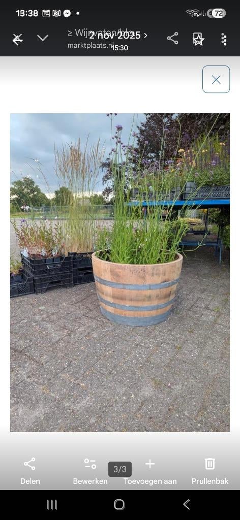 wijnvaten, 150 liter of meer, Ophalen of Verzenden, Gebruikt, Hout