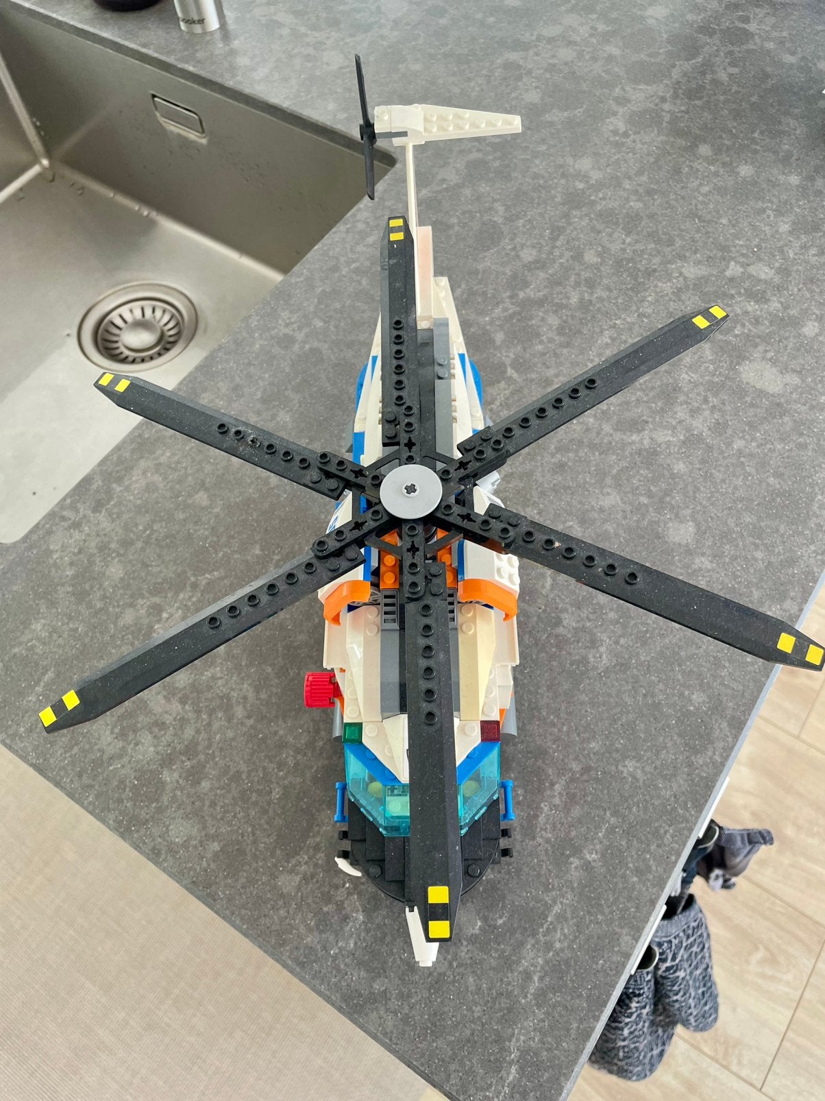 Lego helikopter, Ophalen, Gebruikt