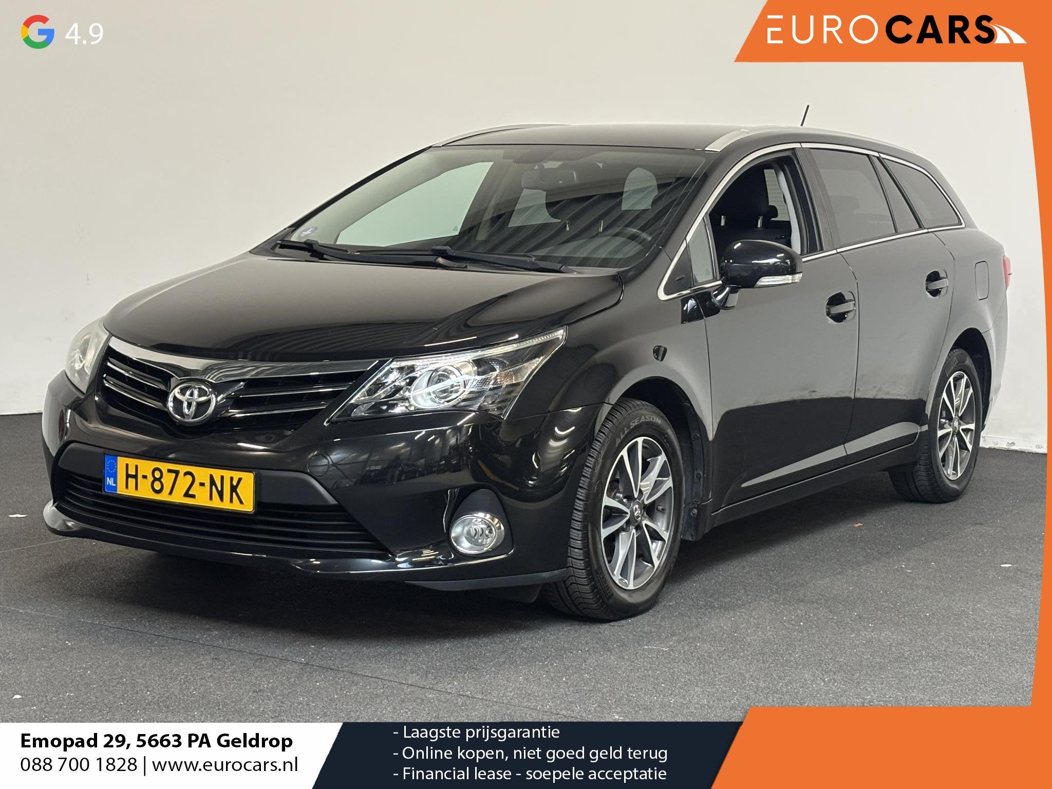 Toyota Avensis Wagon 1.8 VVTi Business Camera Navigatie Clim, Euro 5, 4 cilinders, Zwart, Handgeschakeld