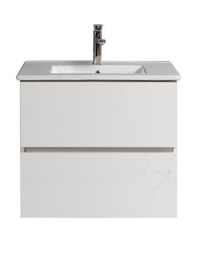Badmeubel, glans wit, wastafel +onderkast, neutraal, kode 60, Ophalen of Verzenden, Nieuw